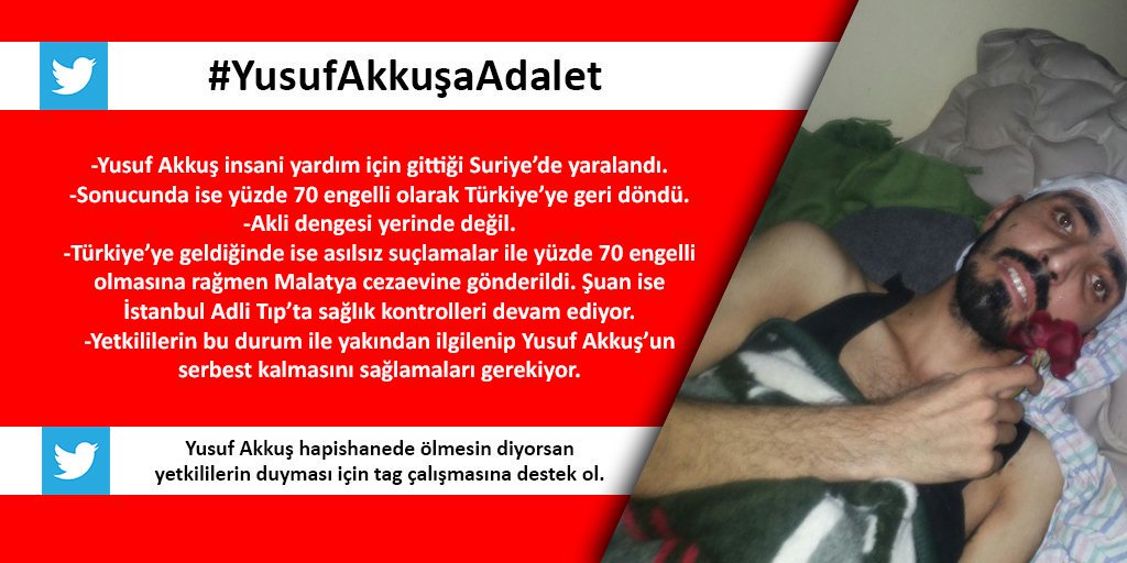 #YusufAkkuşaAdalet
<a href="/yenisafak/">Yeni Şafak</a> 
<a href="/medbirgrup/">Bekir Akkuş</a> 
<a href="/yenisafakwriter/">yusuf kaplan</a> 
<a href="/AKIRANSAL/">Dr. Abdulaziz KIRANŞAL</a> 
<a href="/MucahitSemazen/">MucahitSemazen</a>