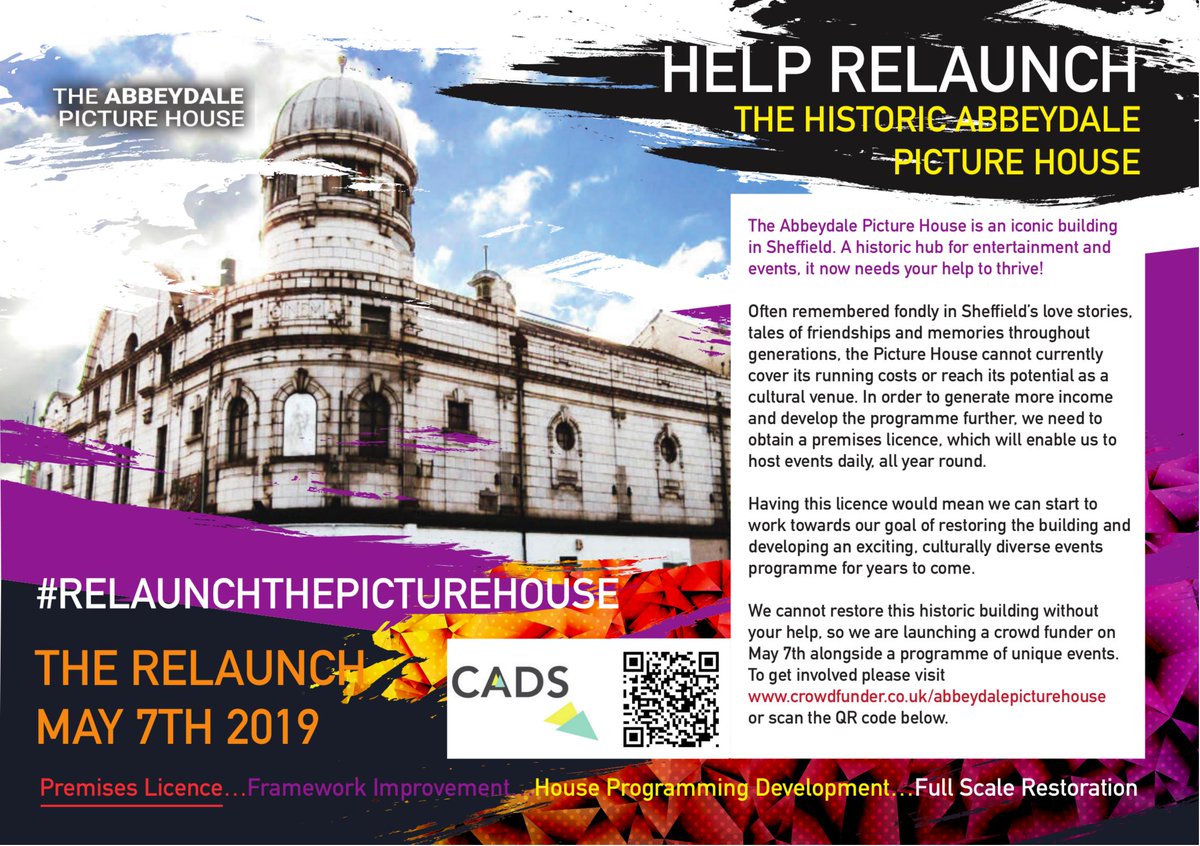 Abbeydale_PH's tweet image. The Abbeydale Picture House needs YOU!

On May 7th, we are launching a crowd-funding campaign &amp;amp; we need all the help we can get spreading the word!

We're hoping to raise the funds necessary to restore and improve the building, and help us gain a full premises license.

Plz RT ❤️