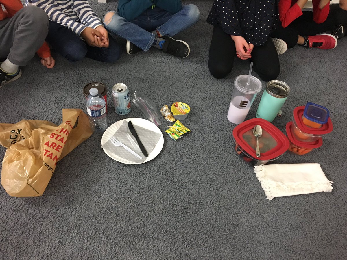 mrswilsonsones's tweet photo. More pictures from our field trip and we discussed the “foot print” we make with our garbage at lunch. Please try and pack litter-less lunches EVERYDAY not just today. I will no longer be giving out spoons or forks in our class #saveouroceans #nomoreoneuseplastic #haltonrecycles https://t.co/8xRic1u0aV