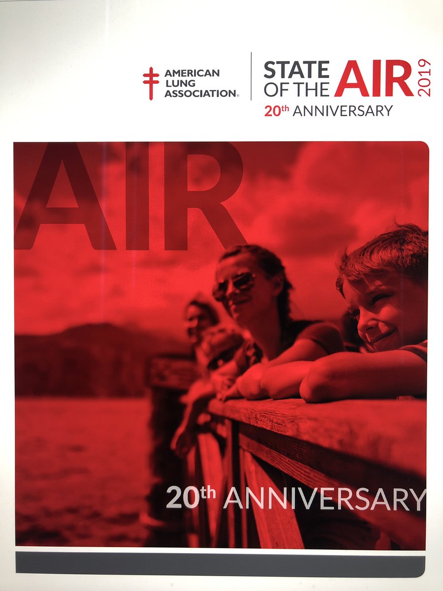 The air we breathe is getting worse!! @AmericanLungCO State of the Air 2019 is out today. Its cover page is all red alert! #Denver is the 12th worst city with ozone pollution! Policy changes are direly needed or an epidemic of lung disease is coming. <a href="/atscommunity/">American Thoracic Society (ATS)</a> <a href="/jaredpolis/">Jared Polis</a>