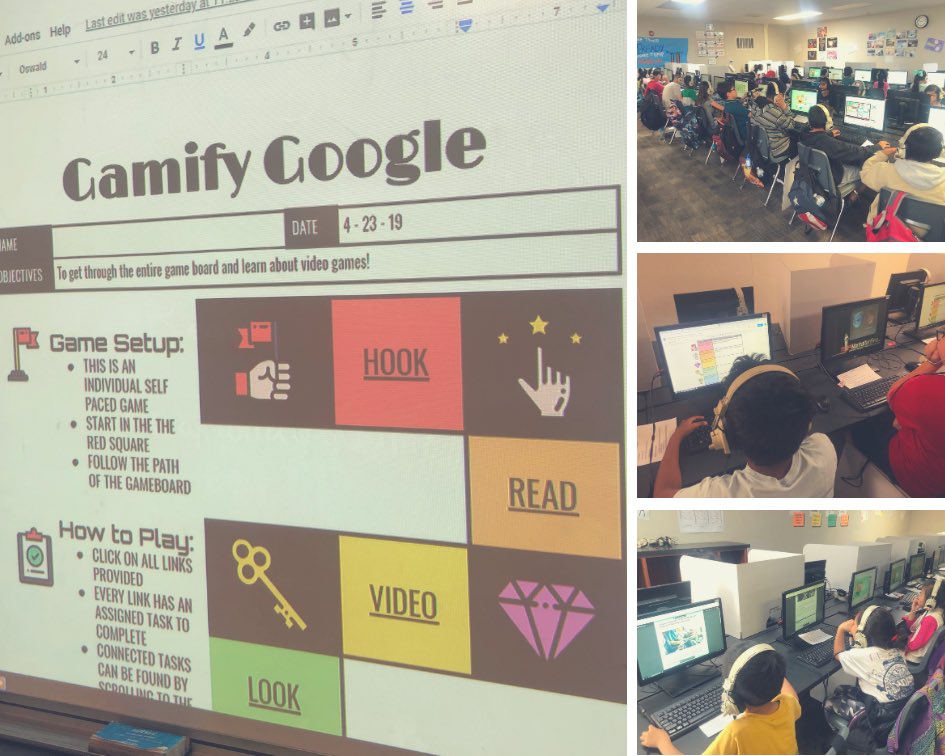 techyemily's tweet image. Our GATE ACADEMY at Eastvale was a google gameboard. These 2nd-6th graders showed some serious #TECHGRIT! Thanks to @historysandoval for the gameboard template