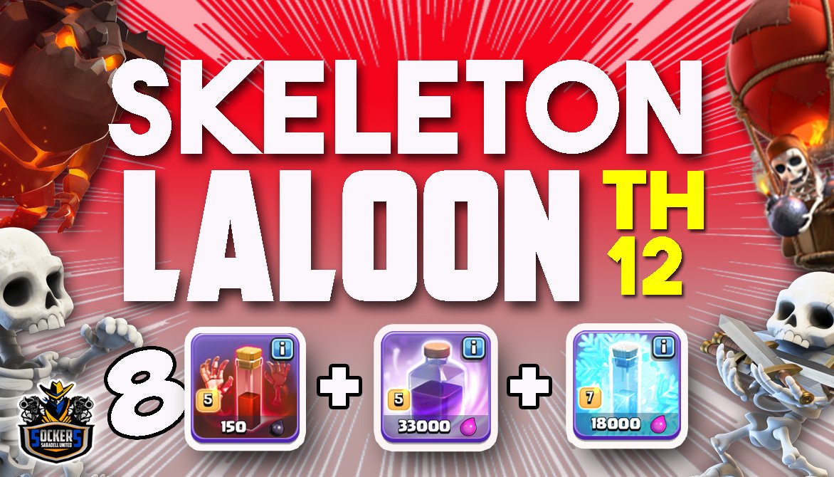 🆕VIDEO!!! 🎬
SKELETON LALOON TH12
8 HECHIZOS DE ESQUELETOS + HIELO +FURIA. 
LALOON🔥

👉youtu.be/MPmiO_ZmunI

<a href="/ClashofClansESC/">Clash of Clans ES</a> 
RT🔁