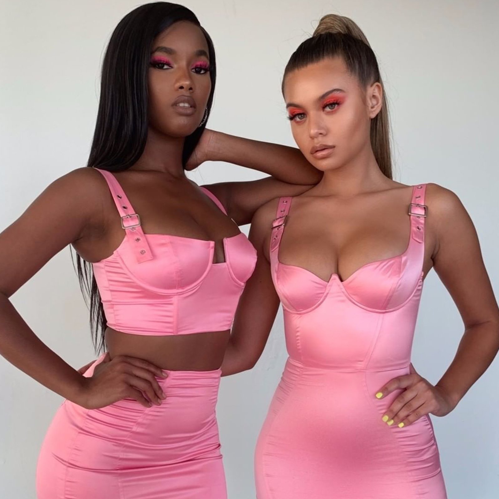 Oh Polly on X When you and your bestie rock this shade of PINK Our girls style the new drop TWO pieces mariamadiallo styles the Two Piece