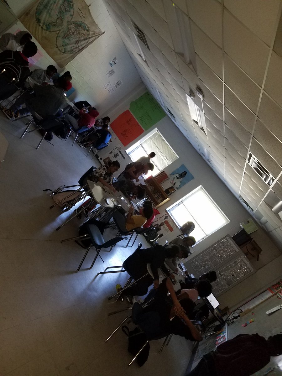 Hillside's BT, Mr. Lipay, brings an Industrial Revolution experience to his classroom.  Students work the  assembly line to produce tennis shoes! <a href="/pmubenga/">Pascal Mubenga, PhD.</a> #mentoringmatters #bullcitybts  <a href="/DurhamPublicSch/">Durham Public Schools</a> <a href="/HHSHornets1/">Harvard High School</a>