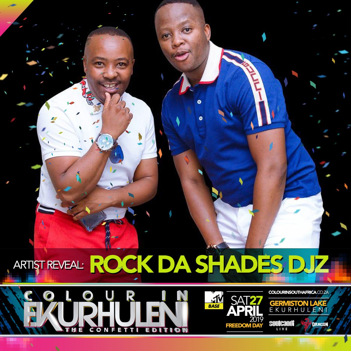 This Saturday at Germiston Lake for #ColourInSouthAfrica ft @RockDaShades_SA // Tickets at colourinsouthafrica.co.za - Computicket!