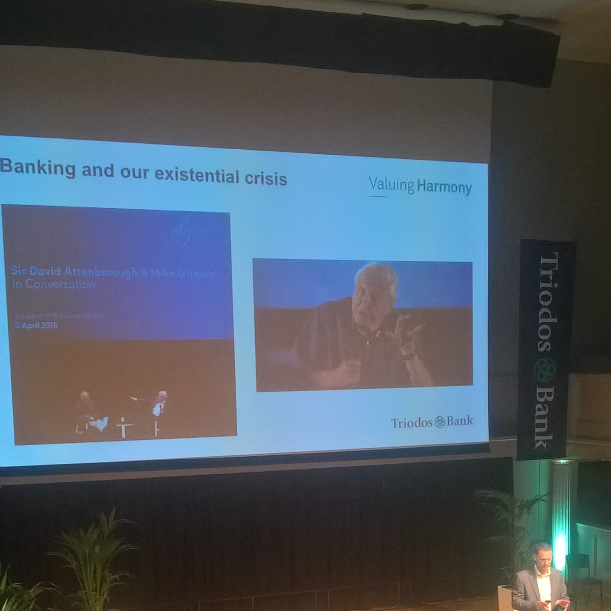 bcnpartnership's tweet photo. At @triodosuk #valuingharmony AGM, MD
Bevis Watts highlights the strong link between finance and climate challenges... https://t.co/uWa0glnNxq