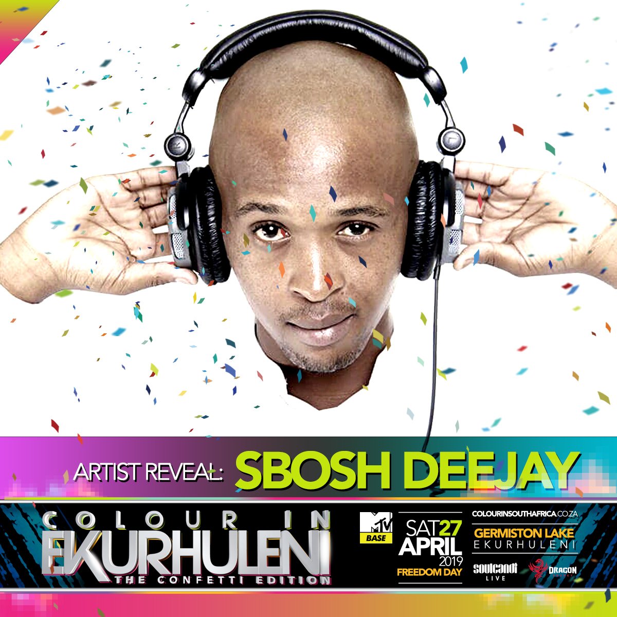 This Saturday at Germiston Lake for #ColourInSouthAfrica ft <a href="/Sbosh_Deejay/">@Sbosh_Deejay</a> // Tickets at colourinsouthafrica.co.za - Computicket!