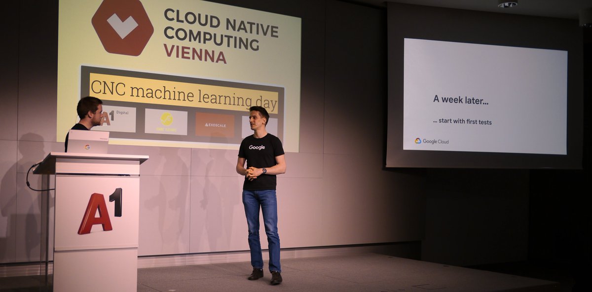 CloudNativeCV's tweet photo. Hermann Wagner and Yuriy Babenko show us all about Flexible ML Pipelines with Kubeflow at #CNCML19

#cloudnative #cloudnativecomputing #cncml #cncv #DataScience  #DeepLearning #kubeflow https://t.co/FoTmwK9oKN