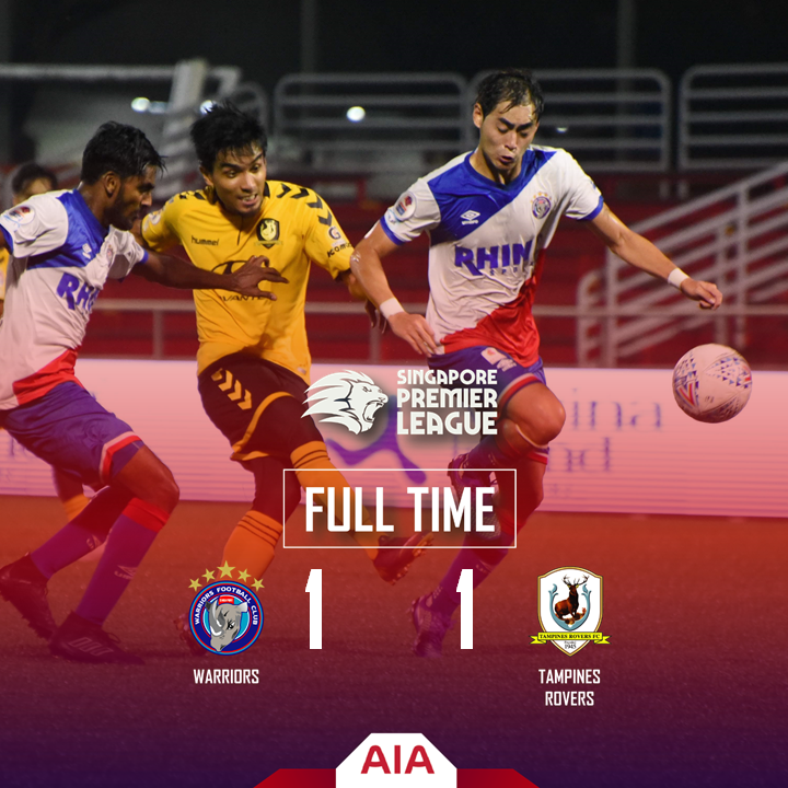 SGPremierLeague's tweet photo. 🦏 @warriors finally gain their first point of the season after a draw with @TRFCStags! #SPL #WARTAM https://t.co/BDJOuQntVk
