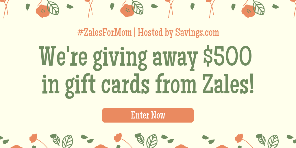Enter This Giveaway For Your Chance To Win 1 Out Of 5 $100 gift cards from Zales! They Are The Perfect Place To Find That Extra Special Gift For Mom This Mother's Day! Hurry Ends 5/03! #ZalesForMom #Ad 
*
*
Enter This Super Easy Entry Giveaway Today👉🏼savings.com/coupons/zales.…