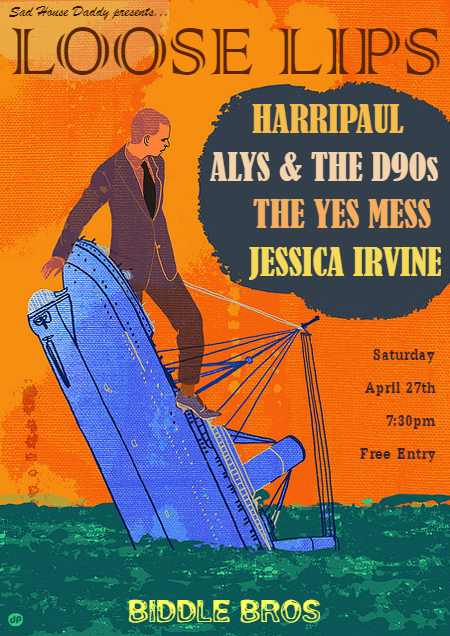 Our monthly LOOSE LIPS at <a href="/BiddleBros/">Biddle </a> this Saturday features:

HARRIPAUL <a href="/HarripaulB/">harripaul Band</a> 
ALYS &amp; THE D90s <a href="/AD90s/">Alys and the D90s</a> 
THE YES MESS <a href="/theyesmess/">the yes mess</a> 
JESSICA IRVINE

facebook.com/events/3197730…

FREE ENTRY!
#livemusic #gigs #events #freeentry #Hackney #Clapton #eastLondon #saturdaynight #rockmusic