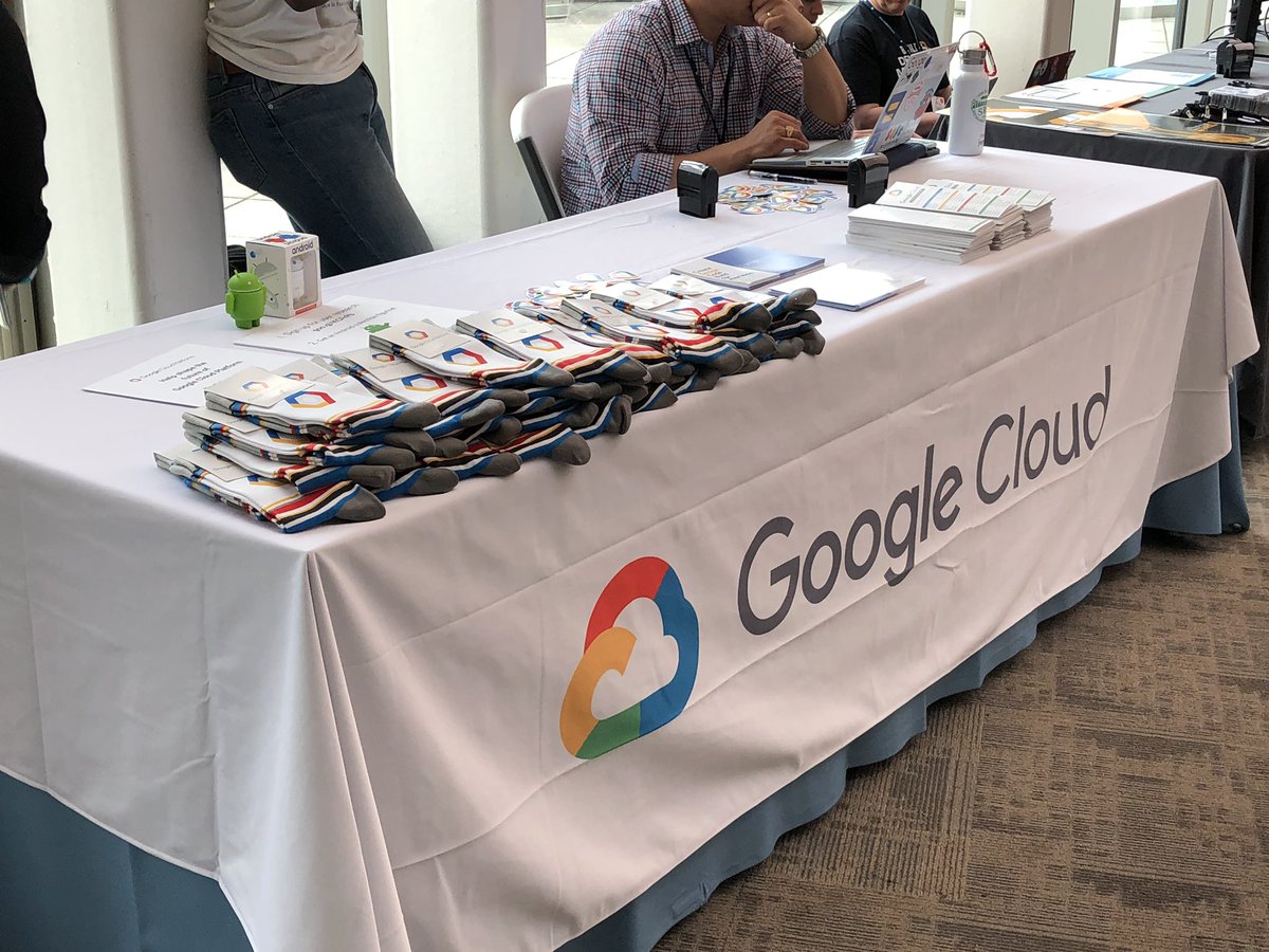 joefarri's tweet photo. Dope sock swag at the @GCPcloud table at #DevopsDaysBaltimore https://t.co/aYB3GbGr2F