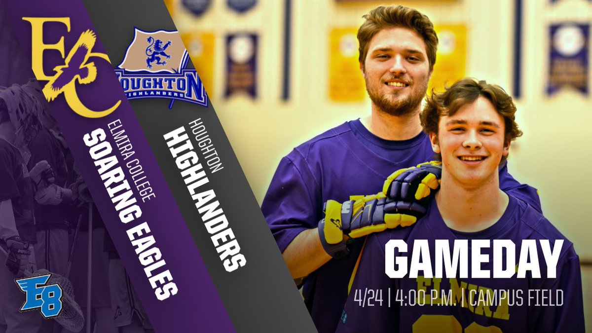 .@Elmira_Lacrosse closes out the regular season with an <a href="/Empire8/">Empire 8</a> GAMEDAY! #GoEC #SOAR #HailElmira
🆚 Houghton
📍 Elmira, N.Y. | Campus Field
⏰ 4:00 p.m.
📊&amp;📺: portal.stretchinternet.com/elmira/