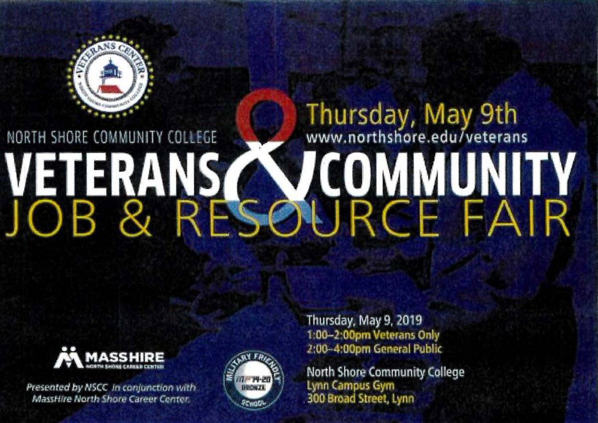 VNOCVets's tweet photo. Another great event coming up next month for all Veterans! #veterans #veteran #vets #vet #veteransupport #veteranresources #community #massachusetts #newengland #northshore #northshorecommunitycollege #military #soldier #supportourtroops #fair #resoucefair #thankyouforyourservice https://t.co/kHL5myuRqE