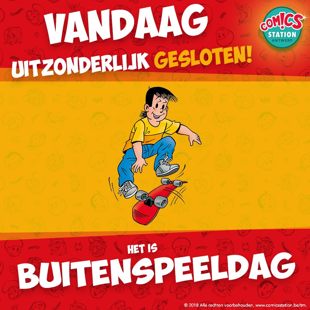 Vandaag uitzonderlijk niét open.. Het is Buitenspeeldag!

Veel plezier vandaag, kiddo's!