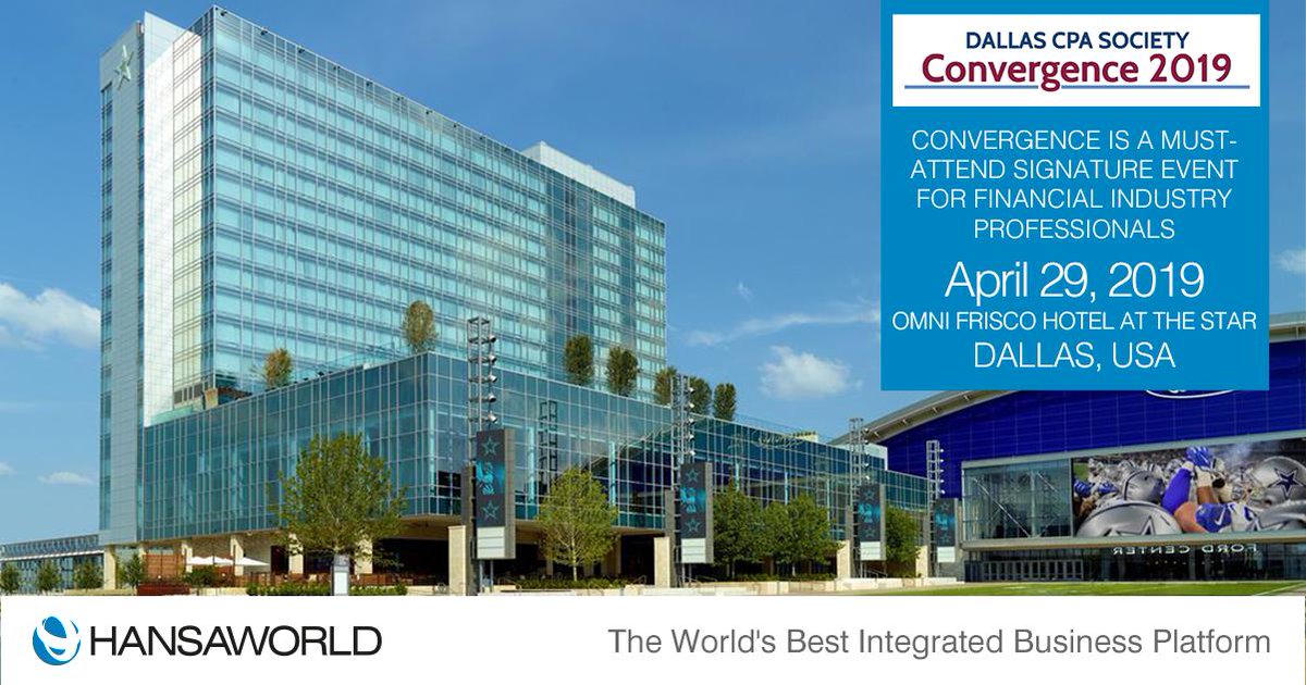 HansaWorld's tweet photo. Hello #Dallas! We’ll be @DallasCPASociet on April 29 where we’ll be showcasing #StandardERP, our fully integrated #ERPSoftware. Speak to our product specialist and get a free demo
#DallasCPA #DallasCPASociet #HansaWorldUSA #ERP #Finance https://t.co/nMxYQHMp7T