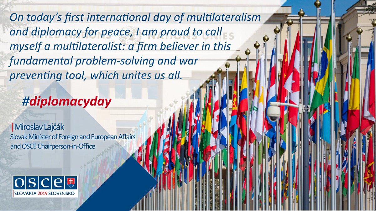 Today is the first international day of #multilateralism and diplomacy for peace, and I am proud to call myself a multilateralist: a firm believer in this fundamental problem-solving and war preventing tool, which unites us all. #diplomacyday #diplomacy4peace