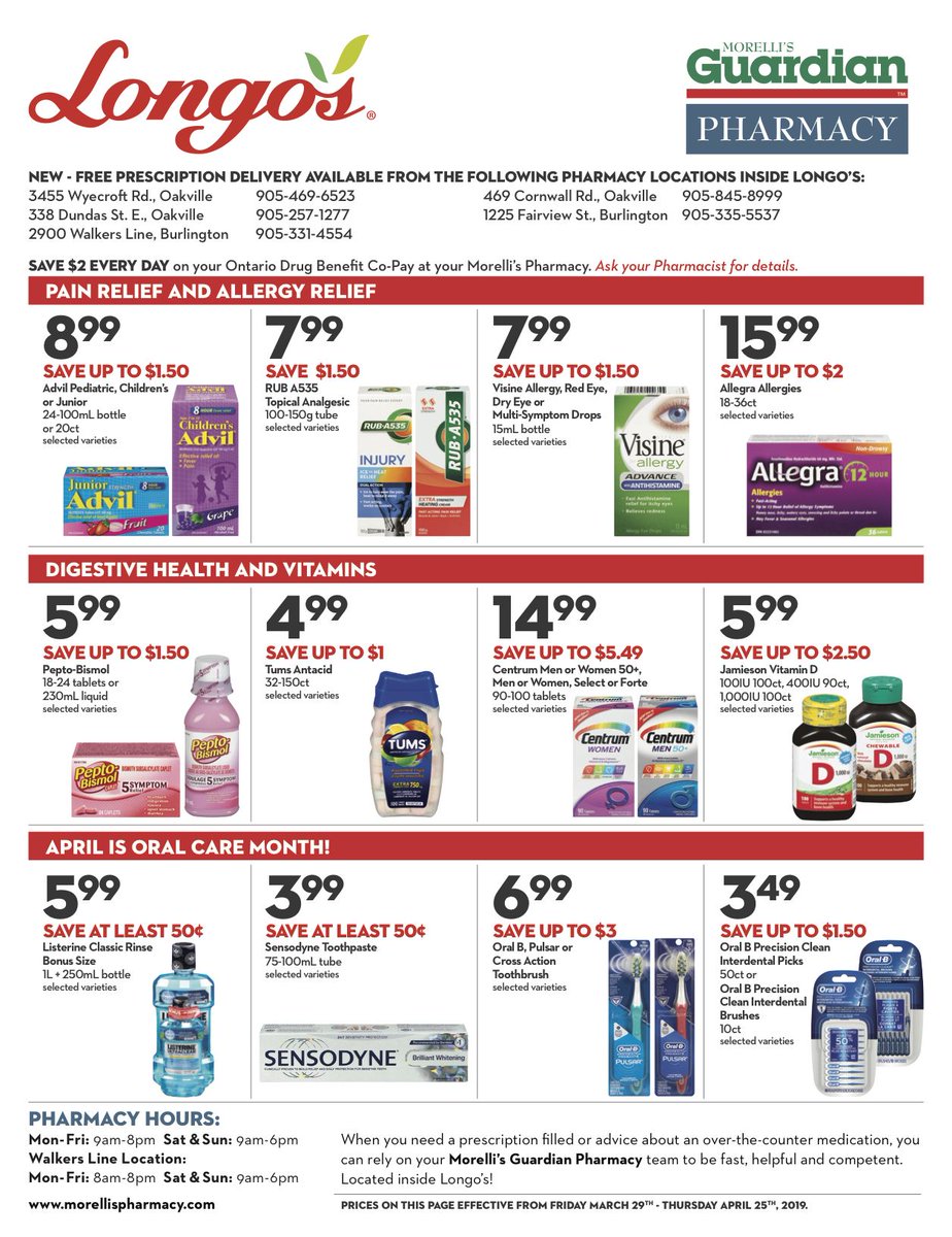 Morelli's Pharmacy (MorellisGTA) Twitter