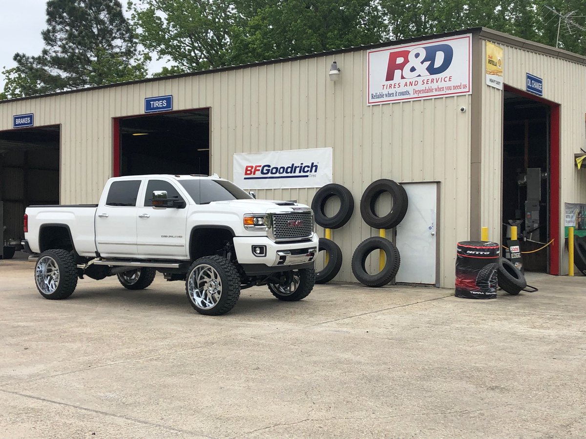 RDTireService's tweet image. We just did a Wheel Alignment for this Coustomer that had a lift kit installed. This is what we specialize in! So if you need a Heavy Duty Wheel Alignment call R&amp;amp;D Tires And Service 985-326-8880