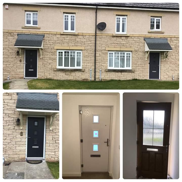 KJKinstallation's tweet photo. @virtuosodoors pair of Lincoln anthracite composites fitted last week, really gives the entrance to the housing estate a lovely uplift @KJKinstallation https://t.co/BIgILULexD