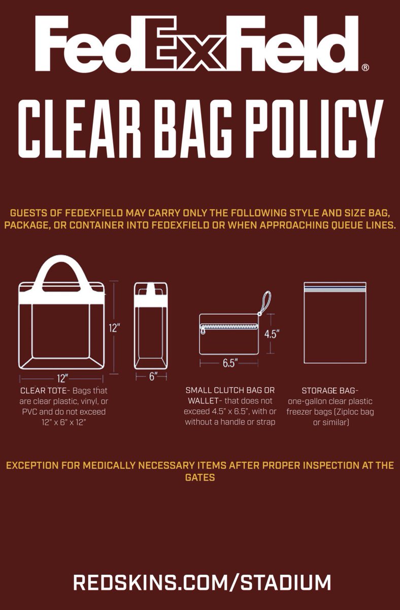 NWStadium's tweet image. Clear Bag Policy 👜 will be observed for @BroccoliCity this weekend. #BCWeekend2019