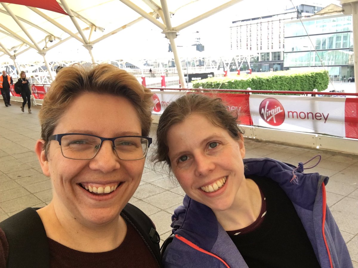 pam_radley's tweet photo. So it's now very real! All registered and the sister made sure we got there after I took us on the wrong tube! Can't wait what a fantastic weekend this will be! X #RadleyRuns @LondonMarathon @CR_UK https://t.co/jtBgSqTSUt