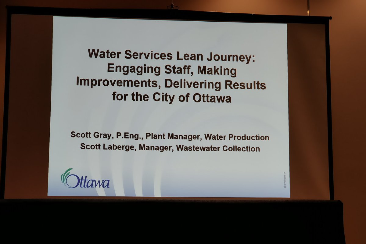KeshwerPatel's tweet photo. Listening to Scott Gray, graduate of @UWaterloo presenting experience from City of Ottawa @CdnLeanSummit on using Lean principles w water services #cdnleansummit https://t.co/5HqEhJUu5x