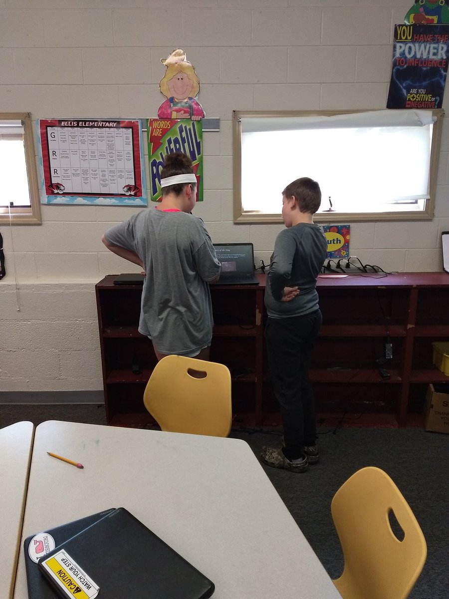 Students presenting a lesson over Social Studies objectives.