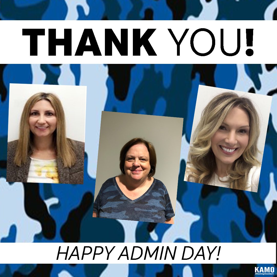 Happy #NationalAdminDay to our awesome #KAMO admins! 

#Hunting4Number1 wouldn’t be possible without you!!