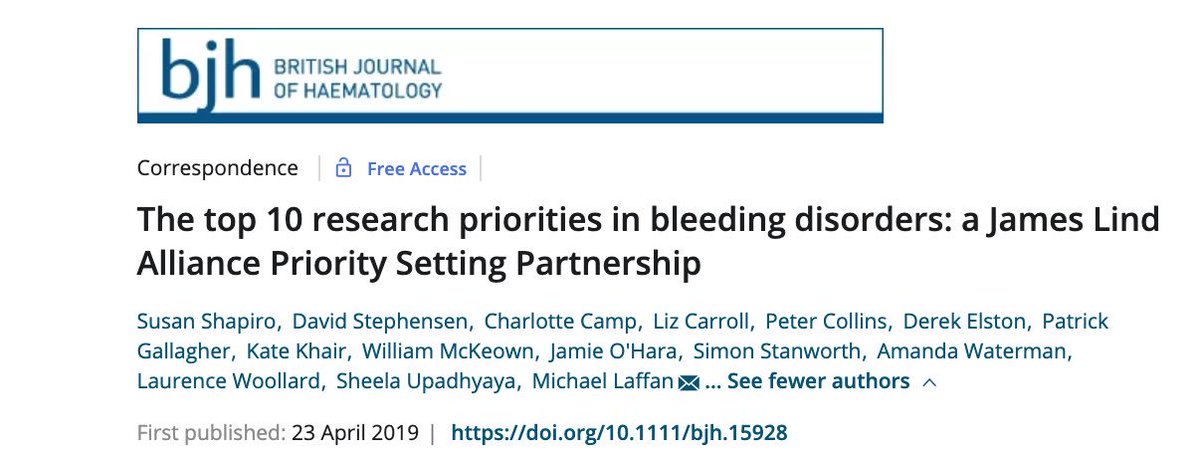 StopbleedingUK's tweet photo. We’re delighted that our article on the top 10 research priorities in #bleedingdisorders has been published in the official journal of @BritSocHaem ➡️ https://t.co/S8zAQKrTcw @LindAlliance @OfficialNIHR @HaemoSocUK @haemnet @ITPSupportAssoc @NCTcharity @PulseInSync @HCDEconomics https://t.co/tCJKxw4XvM
