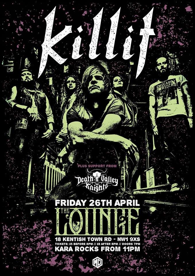 This Friday 26th April, we're back in Camden at The Lounge, 18 Kentish Town Rd, opp Camden Tube.  Support from the incredible <a href="/DValleyKnights/">Death Valley Knights</a> ONLY £5 otd before 8pm. £8 after 8pm. #CamdenRocks