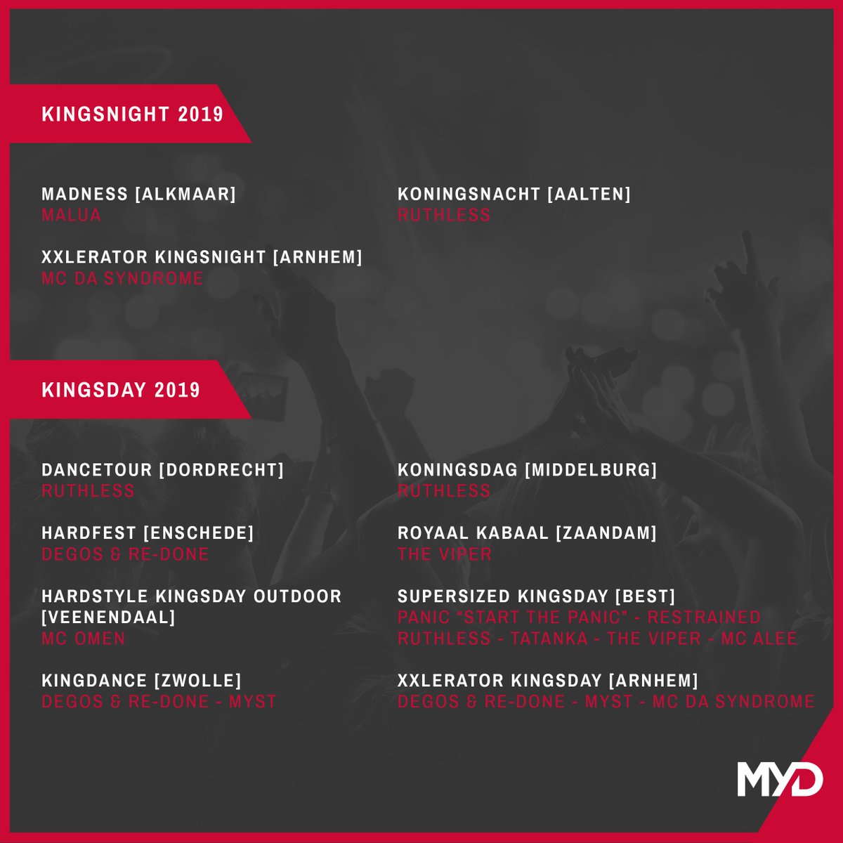 Here is where to find us at Kingsday this year! 👑