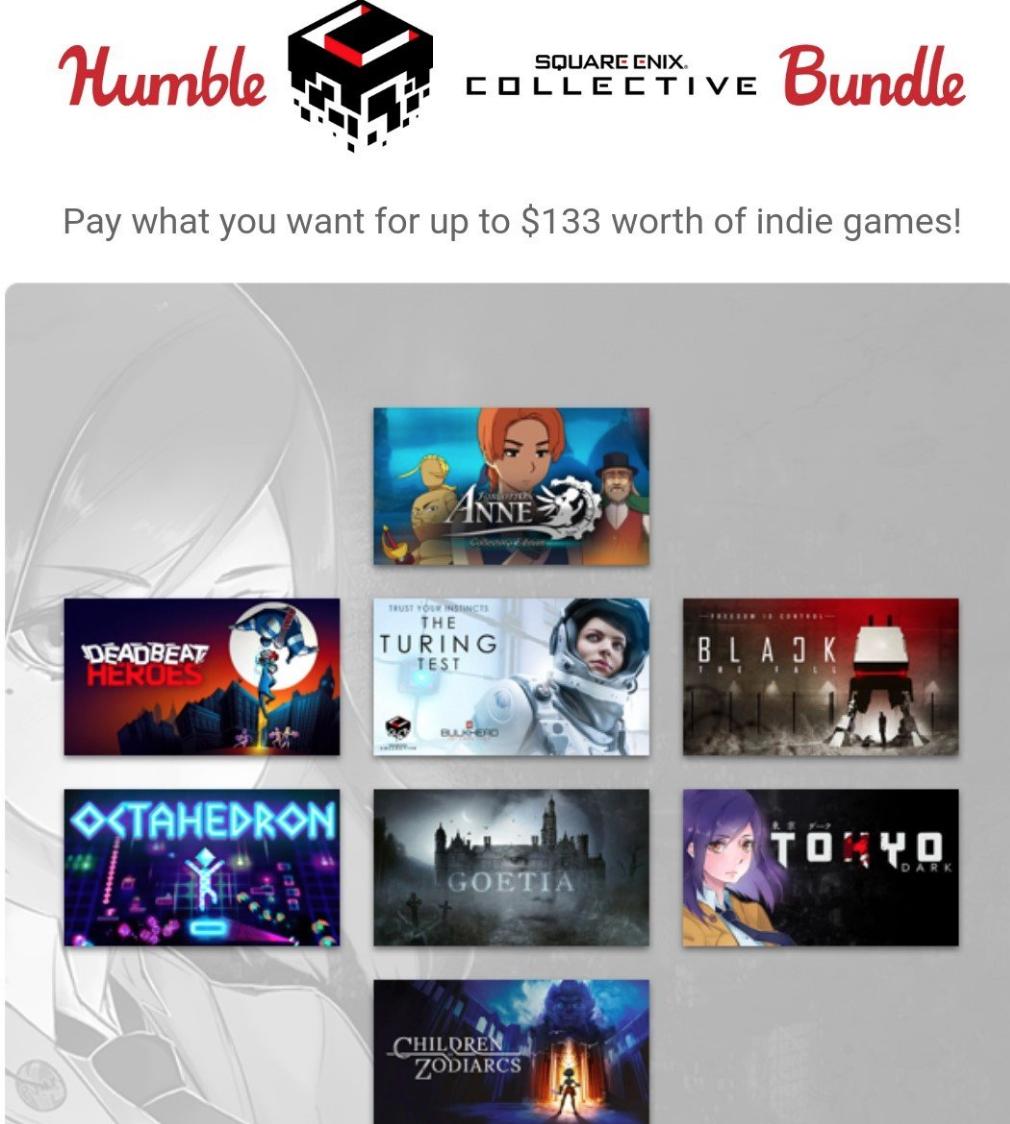 Kid_Desimo's tweet photo. ICYMI there is a @humble bundle full of @SQEXCollective games right now! https://t.co/lS0BVGYUj7 https://t.co/71TdznKG4s
