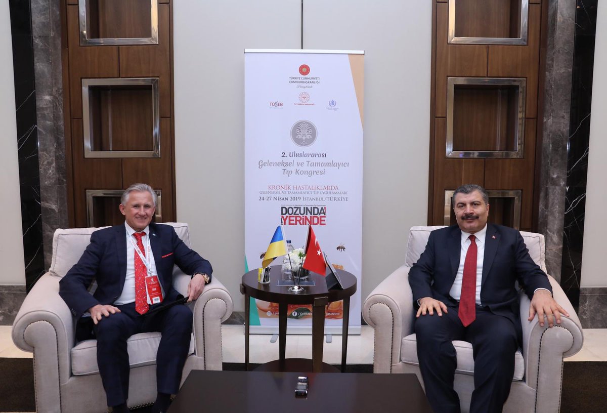 drfahrettinkoca's tweet photo. İstanbul'da düzenlenen 2. Uluslararası Geleneksel ve Tamamlayıcı Tıp Kongresi nedeniyle ülkemizde bulunan Ukrayna Sağlık Bakan Yardımcısı Sayın Roman Ilyk ile sağlık turizmi ve teknoloji transferi hakkında fikir alışverişinde bulunduk. https://t.co/k5RVbt0IeV