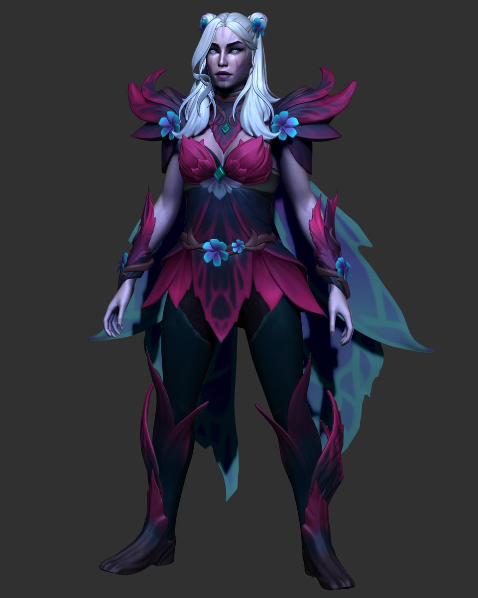 Sarath_Kelat's tweet photo. Update on Death Blossom Drow <3
Having troubles with her color palette ๐
will sort out later.
Hope you like this set, I'm spending some extra time to get it to maximum quality. feedback and comments are always welcome, Thanks ๐
#dota #dota2workshop #3d #zbrush https://t.co/CI92lQM6Dq