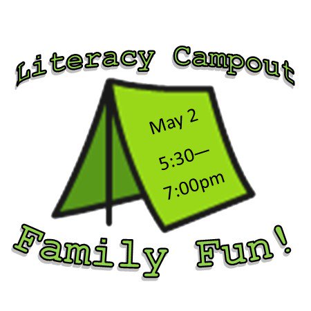 JeffersonReader's tweet photo. Join us at Jefferson for our Literacy Campout!  Thursday, May 2, 5:30-7pm.  Dinner available.  Lots of reading fun and games!  Then, check back here for photos, book recommendations, and to see all the great reading happening at @Jefferson_MCCSD! https://t.co/S8kMD4rUyh