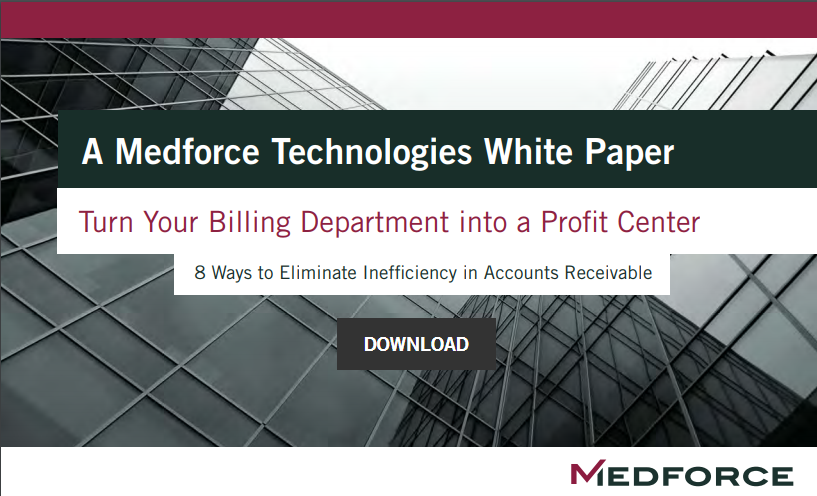 medforcetech's tweet photo. Our White Paper examines the best way to eliminate inefficiency in Accounts Receivable and how to turn your Billing Department into a profit center. Click here for free access: https://t.co/OITkxM3JLN #AccountsReceivable #Billing https://t.co/6PZts0KJUv