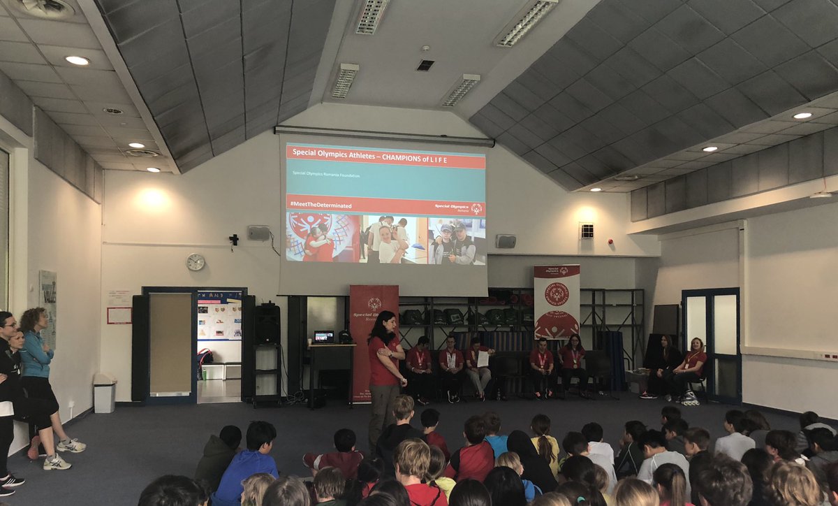 #Inspired by the  Special Olympics Romania athletes who came to share their stories with our G5 and show how sports can be an avenue to promote social justice and change. Thank you! #meetthedetermined
