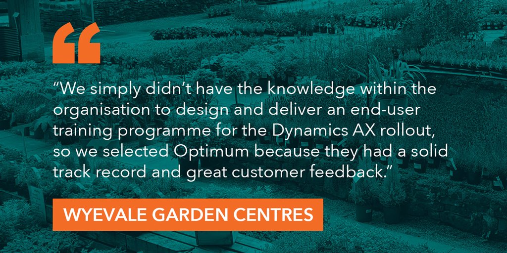 OptimumERP's tweet image. 🗣 We supported the @MSFTDynamicsERP rollout at @WyevaleGC and the project was a huge success!

Read the Success Story ➡️ bit.ly/optwyevale

#ERP #WyevaleGardenCentres #Dynamicsax2012 #DynamicsTraining #D365Training #ERPTraining