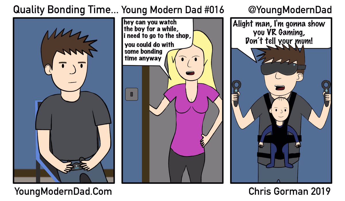 YoungModernDad's tweet photo. Quality Bonding Time... |Young Modern Dad | #parentingcomics #webcomicseries #comicstrip #webcomic #webcomicartist #dadcomics https://t.co/7qOVrrfLOI