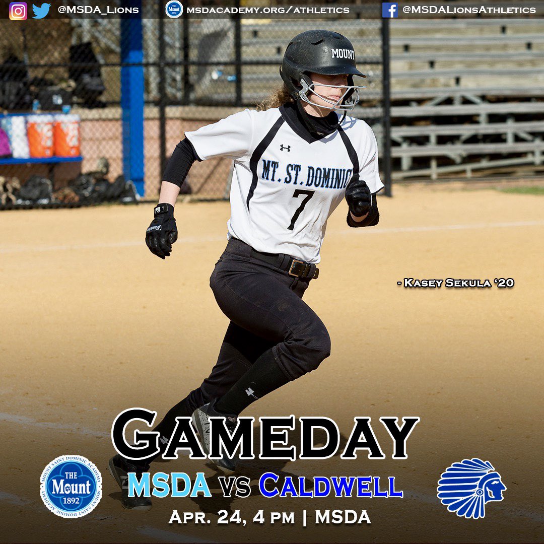 MSDA_Lions's tweet photo. #MountSB🥎 hosts Caldwell today, 4 pm start @Msdasoftball @CWCJCHSCHIEFS https://t.co/JjdqJUKp70