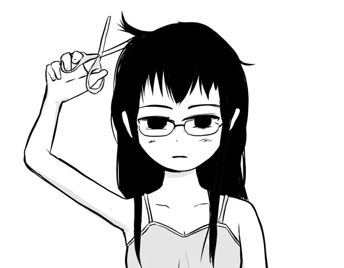 寝癖を切って解決するやつ、髪が減るのでオススメできません。 