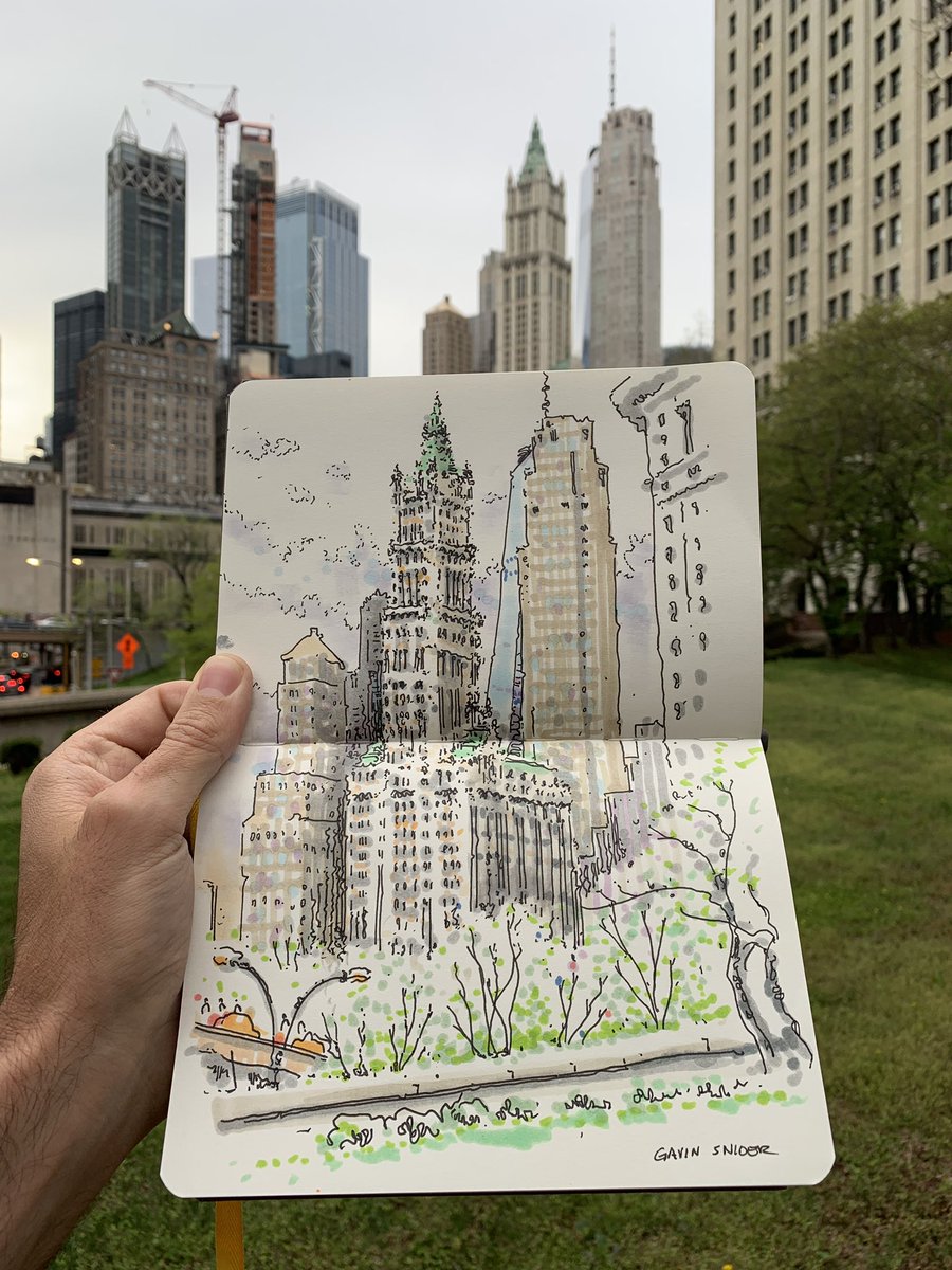 Even though the Woolworth company only ever occupied a floor and a half of the sixty story building bearing its name, Frank Woolworth and his Five and Dime empire certainly made their mark on the New York City skyline.
#DrawNYC #woolworthbuilding #tribeca #urbansketchers