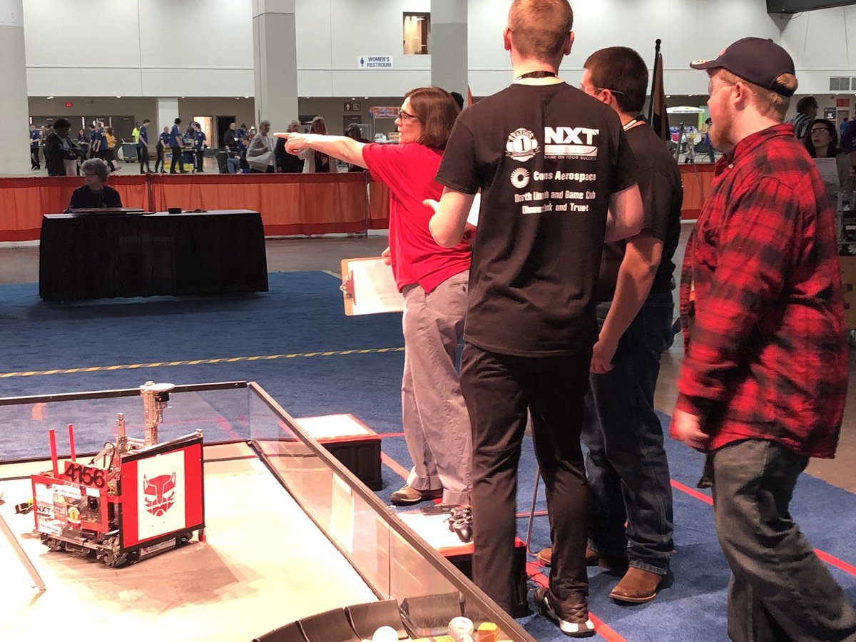 CentralCityFTC's tweet photo. All green for #robocatsred Inspections done. Time for practice and lunch! #letsgorobocats #cccats #FIRSTChamp #gocats https://t.co/LQbqQGWGZm