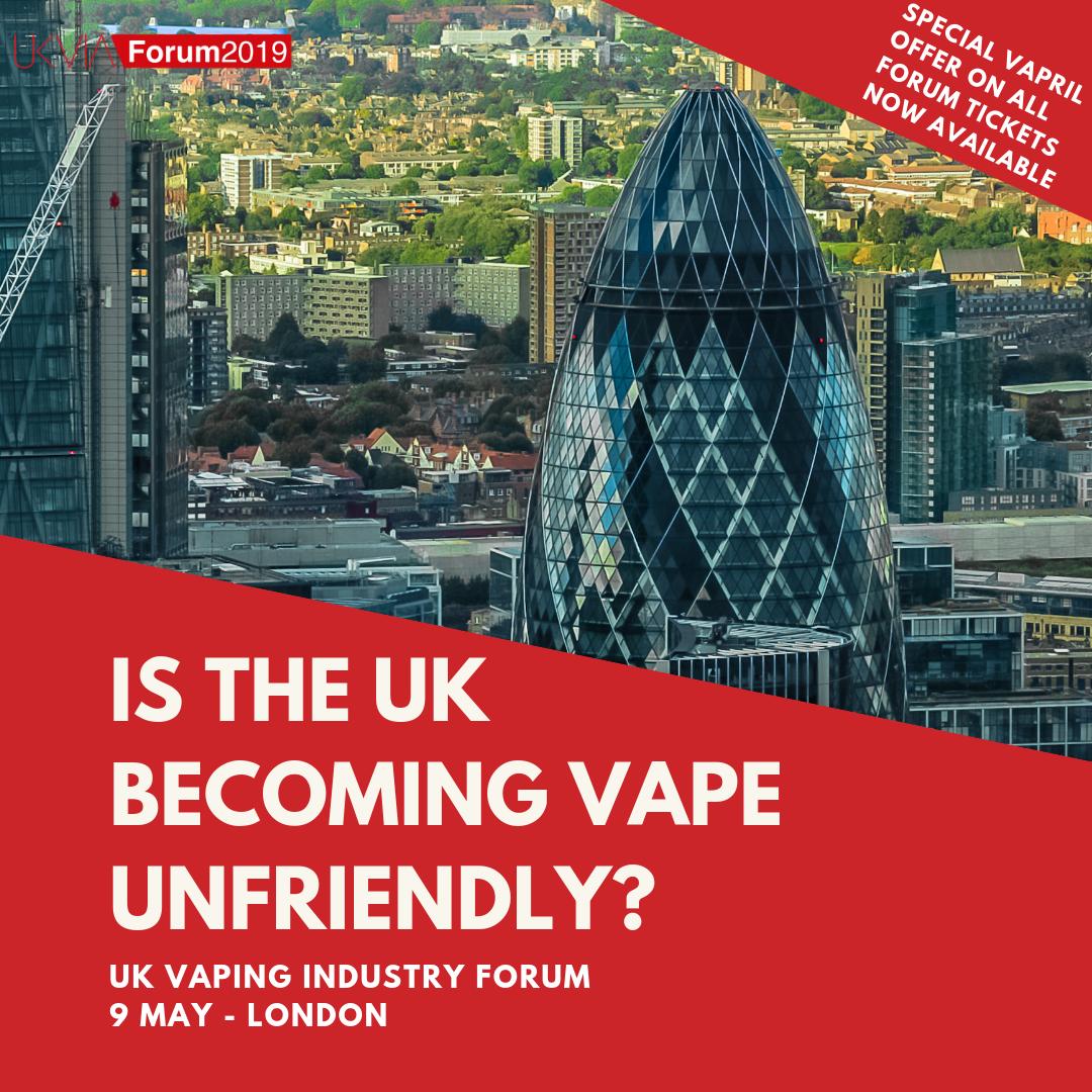 Vaping_Industry's tweet image. It's time to ask...
How can we help people switch from smoking to #vaping in our work &amp;amp; public places?
Find out at the UKVIA Forum with @MarkPawsey &amp;amp; panelists @Twigolet @andrew_allison @jjpeakdistrict &amp;amp; Andy Tighe @beerandpub.
#VApril Offer on all tickets ukviaforum.co.uk