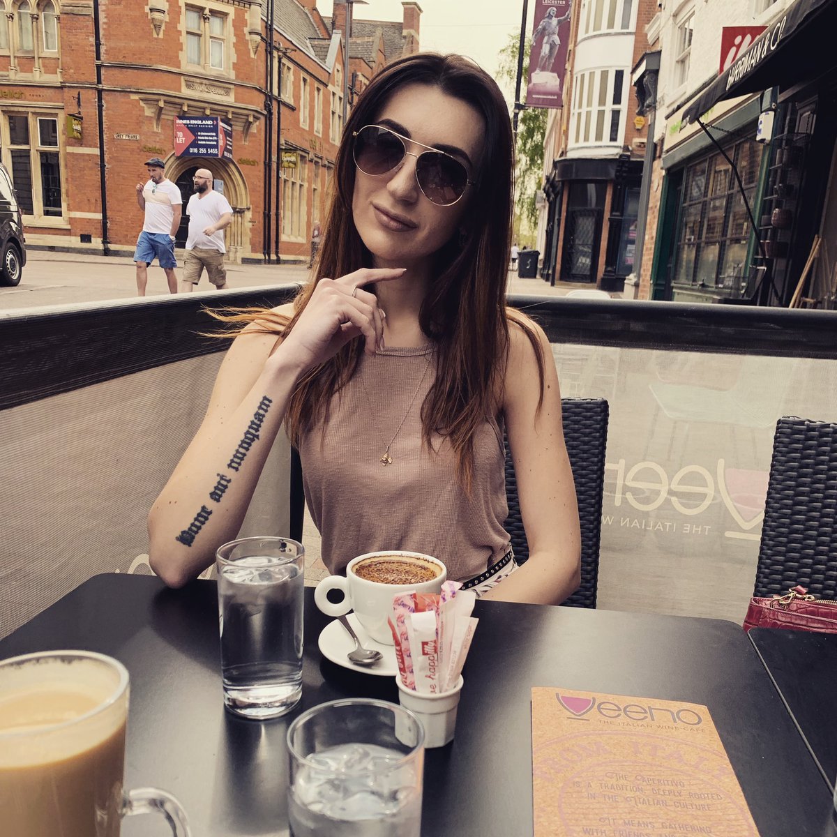 Some delicious coffee with my bestie @veeno_leicester #beyourself #englishstyle #picsart #afternoon #coffee #cappuccino #pics #instamood #instaday #view #sunny #weather #likes #positive #vibes #uk #leicester #foodie #girls #bodypositivity #together #friends #friendshipgoals