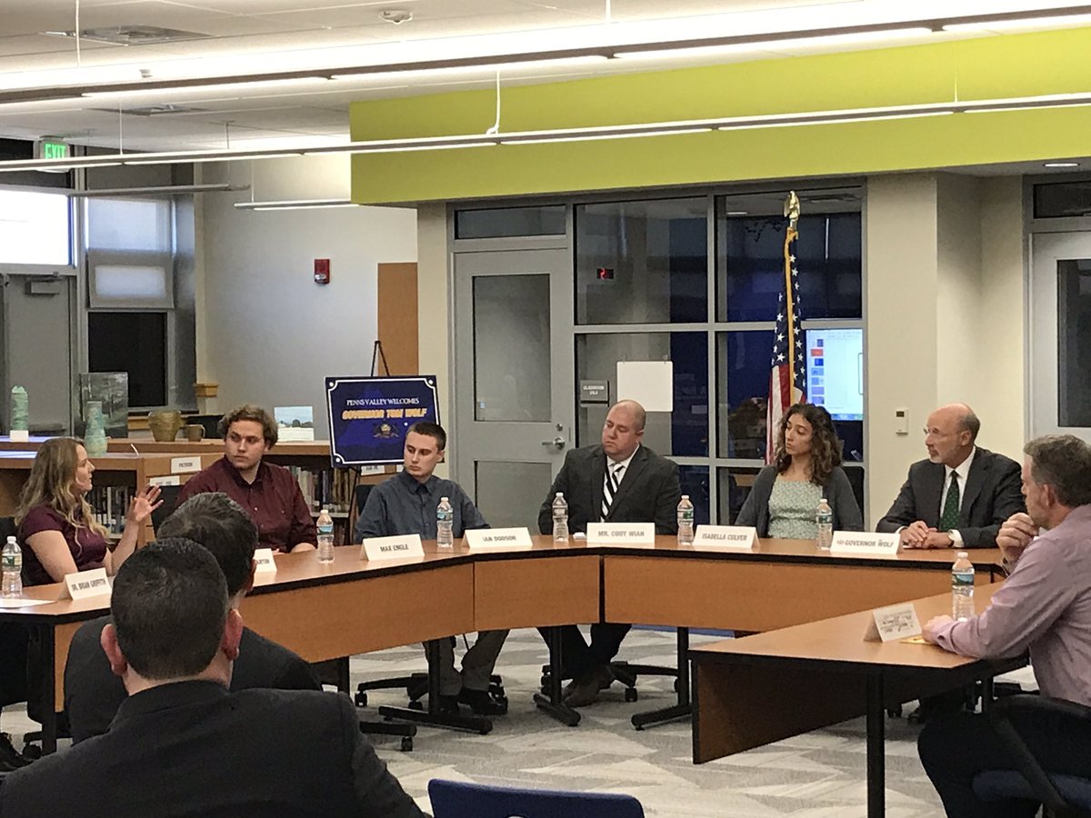 Governor Wolf visits Penns Valley to discuss the importance and need for reliable and affordable high speed broadband service to rural communities and school districts.