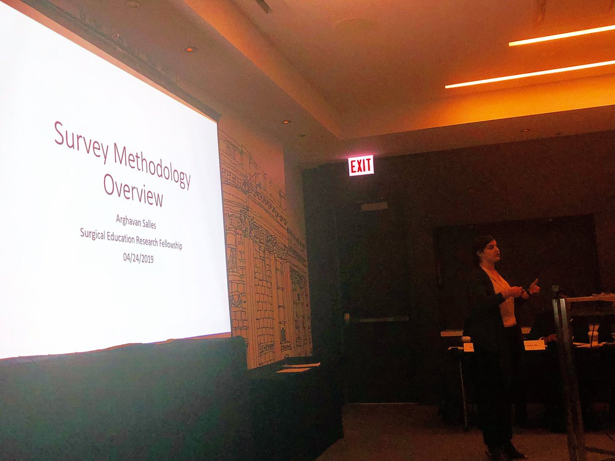 htjacks's tweet image. Absolutely PHENOMENAL talk on Survey Methodology by Dr. @arghavan_salles for the Surgical Education Research Fellowship participants!  Eye opening, informative and digestible. So pumped and excited to be a fellow!!!✨ #SERF #SEW2019