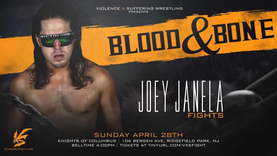 blklkp's tweet photo. THIS SUN! @vxswrestling #RETURNS w/ #BLOODANDBONE! Prepare to feast your eyes on the #VIOLENCEANDSUFFERING feat. @thekingnickgage @TheJordanOliver @JANELABABY @EvanderJamess and MORE! #EventsToCheckOut #hardcore #LiveProWrestling #church #Legendary #ecw #vxsWrestling #comingsoon https://t.co/LL9btpvCZE