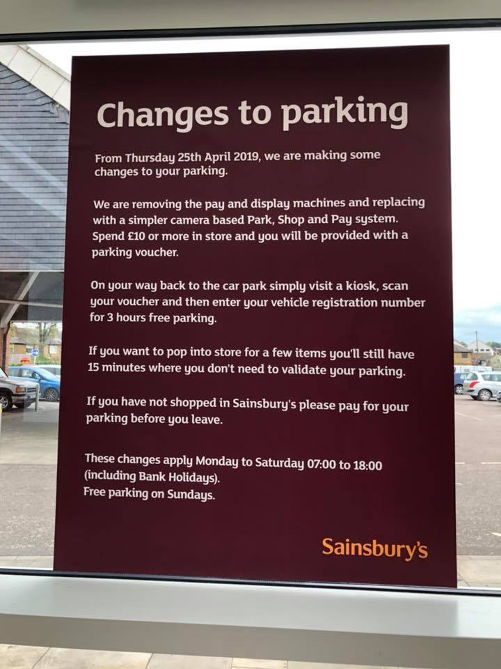 #Hertford people please be aware of changes <a href="/sainsburys/">Sainsbury's</a> regarding parking